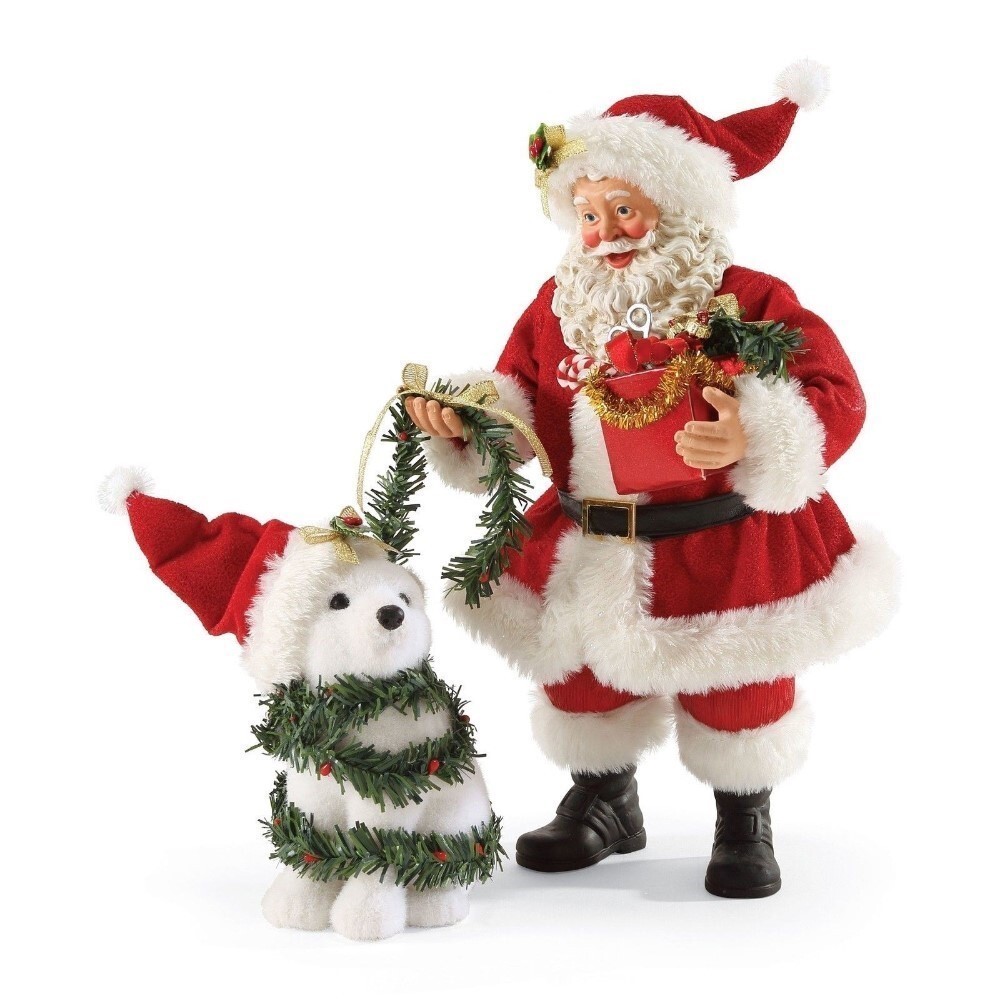 Possible Dreams Polar Bear Express Santa with White Bear Figurine New 4052404