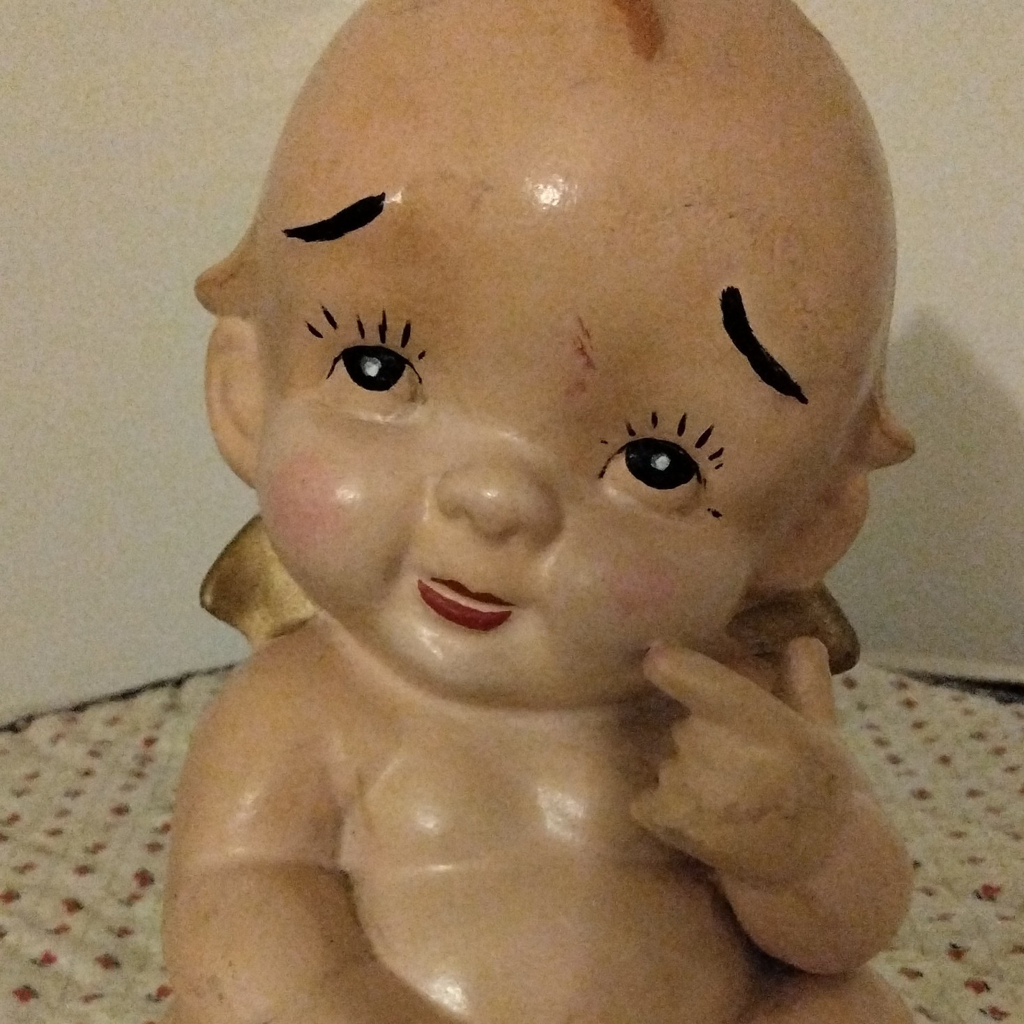 Vintage Ceramic Kewpie Figurine, Kids Decor for Any Room, All Occasions, Unboxed