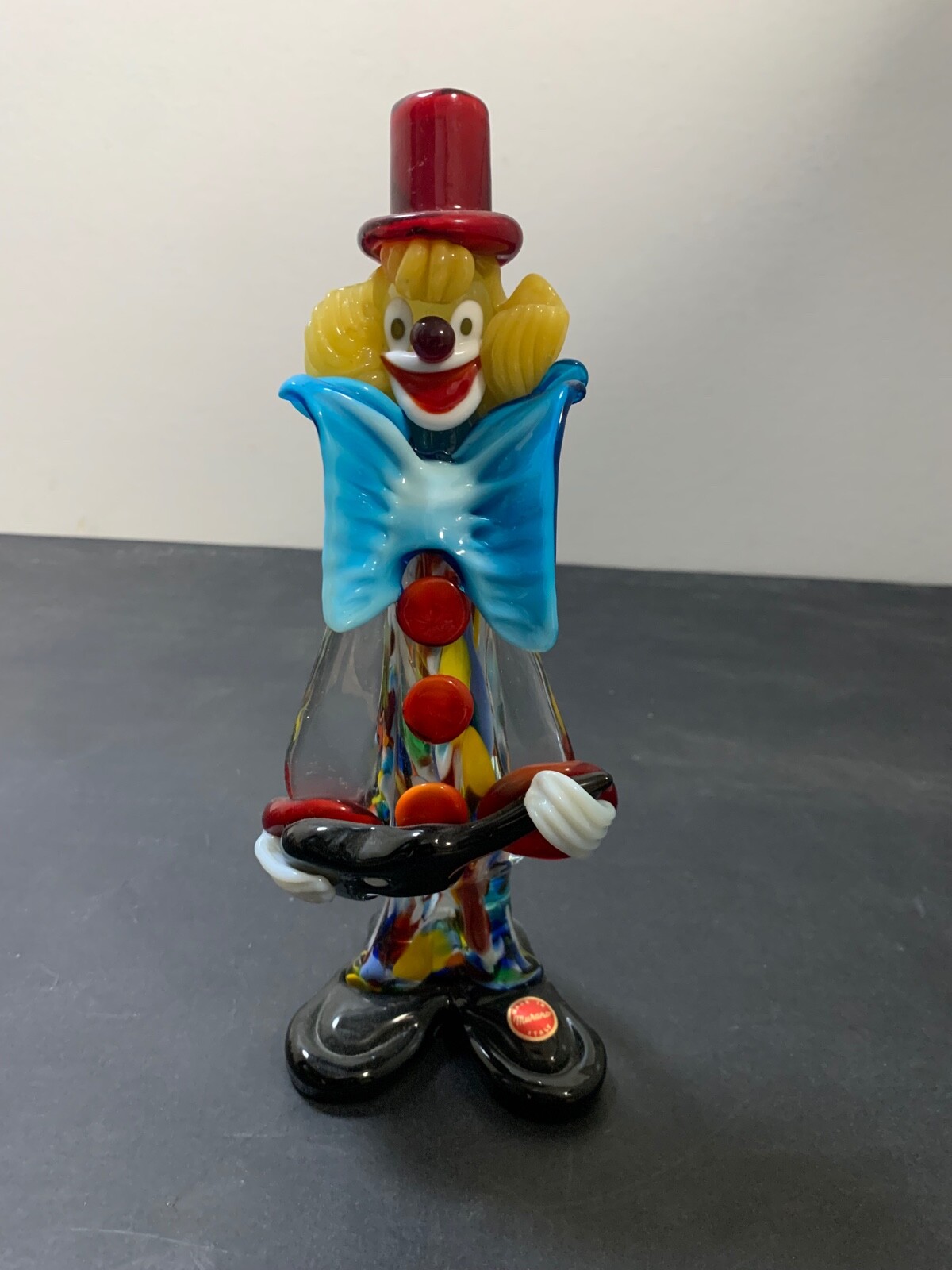 Vintage Murano Glass Clown Figurine. Hand Blown Glass. 1960-1969.