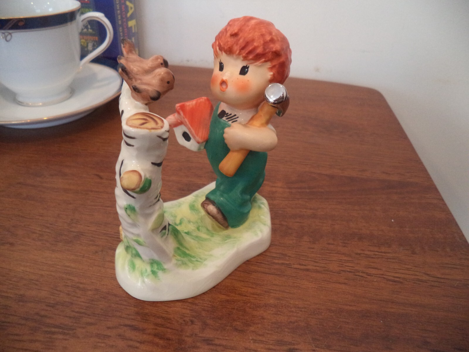 Vintage Goebel W. Germany 1957 Boy with Silver Hammer Hand Painted 4.50″ X 3.75″