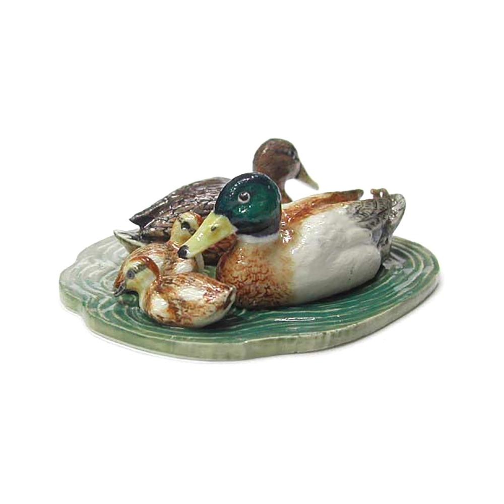 Northern Rose Mallard Duck Family – Home Decor – Miniature Porcelain Figurine