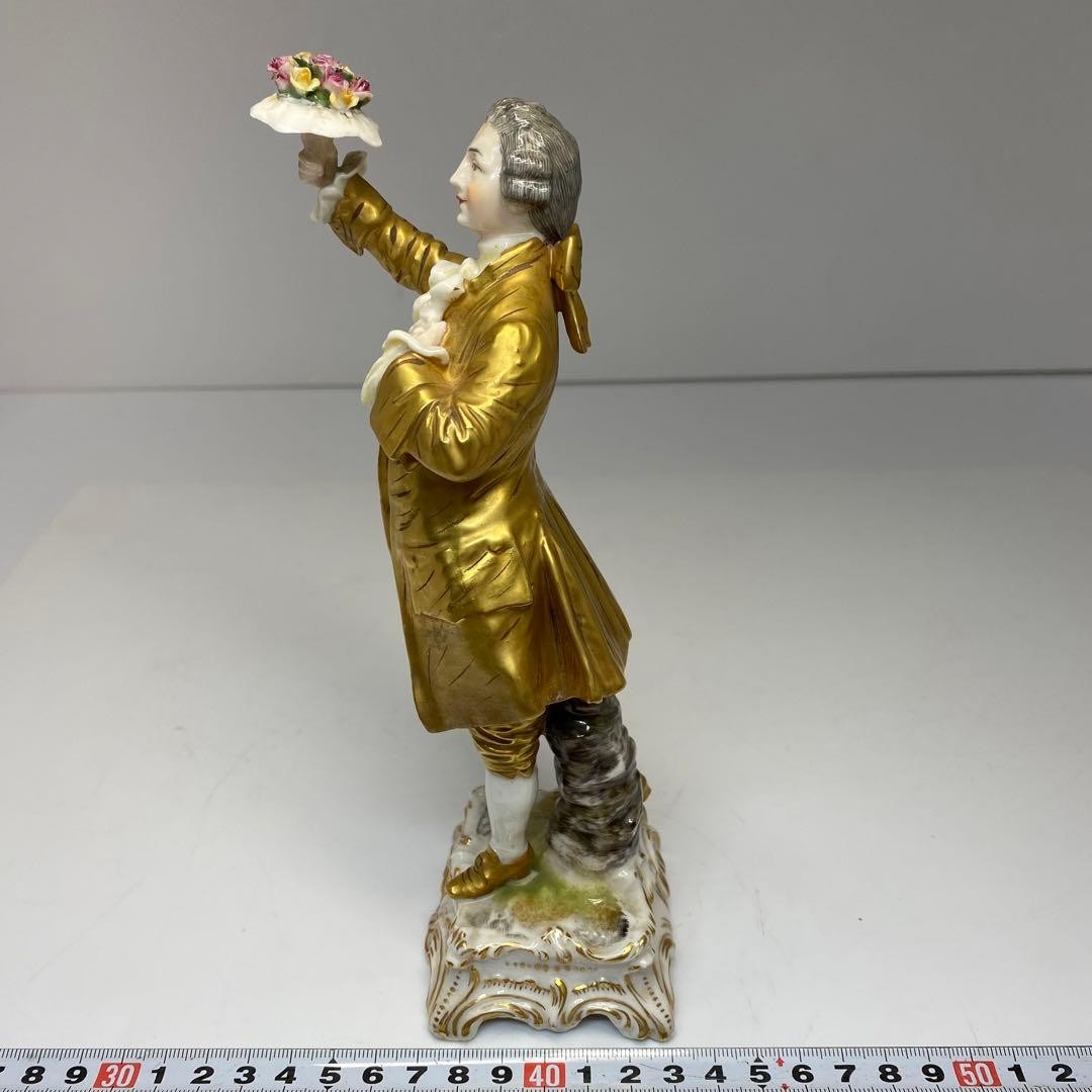 Antique Dresden Porcelain Figurine Doll Gentleman Height 8.4inch