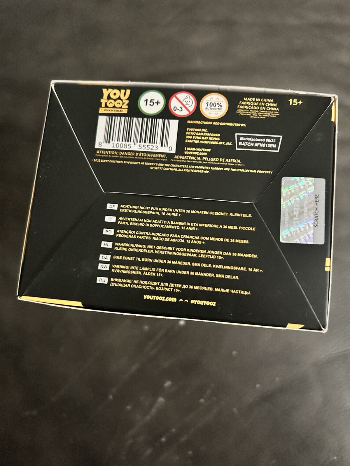 LIMITED GOLD Chrome Freddy YOUTOOZ FNAF Vinyl Figure – NEW IN BOX
