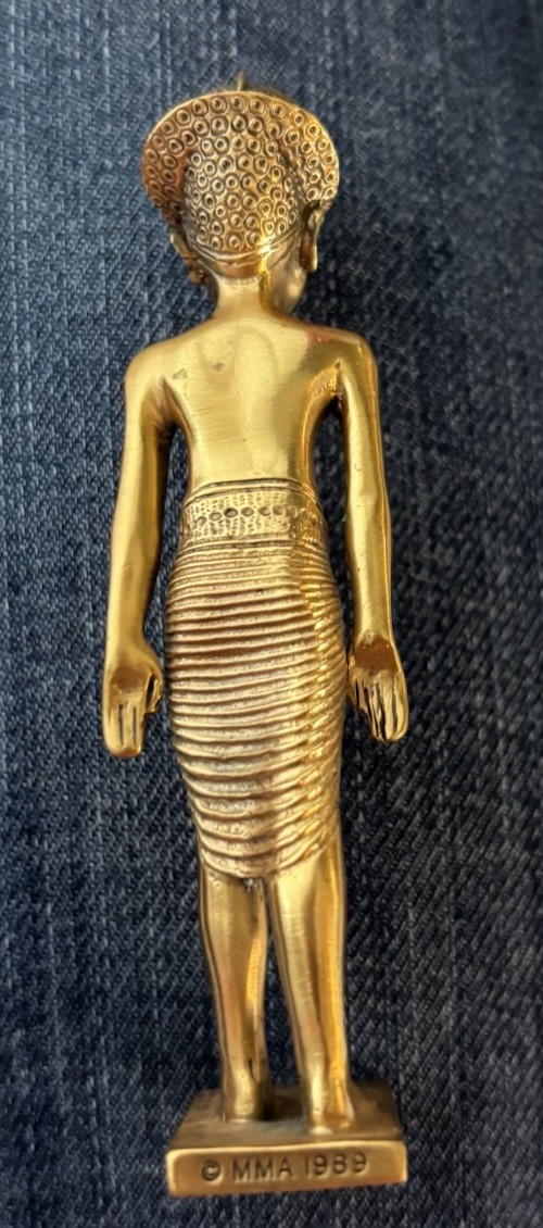 MMA King Tut Figurine Egyptian Brass 1989 Vintage Metropolitan Museum Of Art