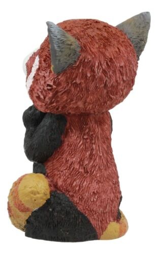 Ebros Sinister Grinning TeeHee Pets Collectible Statue 4.25″, (Red Panda Bear)