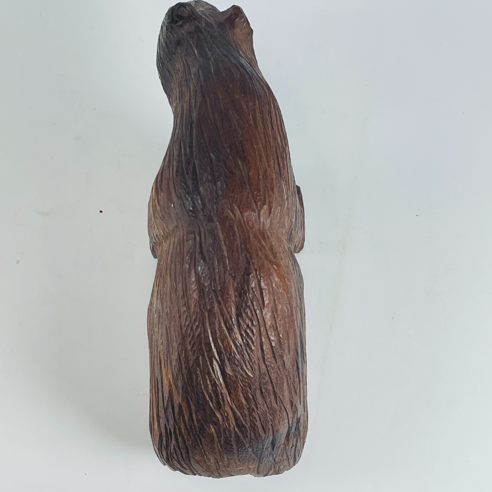 Vintage Hand Carved Ironwood Bear Figurine Rustic Folk Art Animal Sculpture 7″