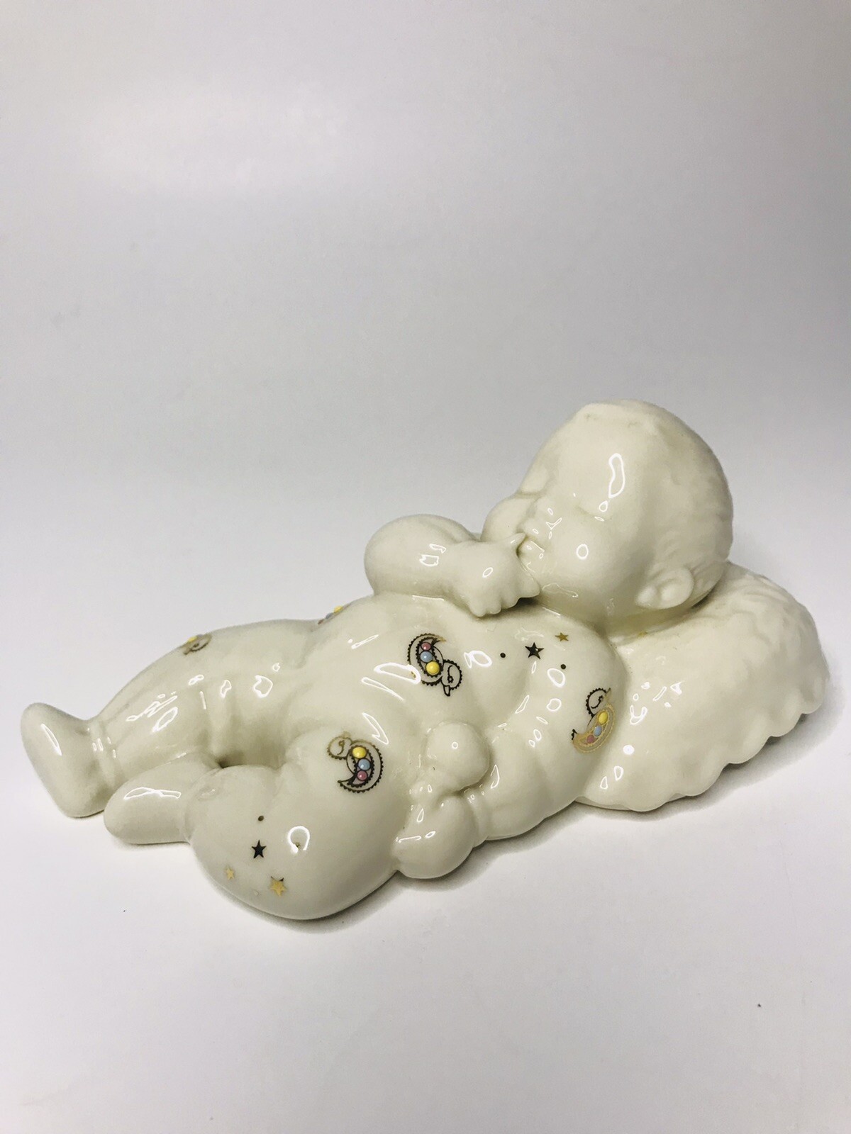 Lenox Figurine Hush Little Baby Sleeping Baby China Jewels Collection 6” X 3”