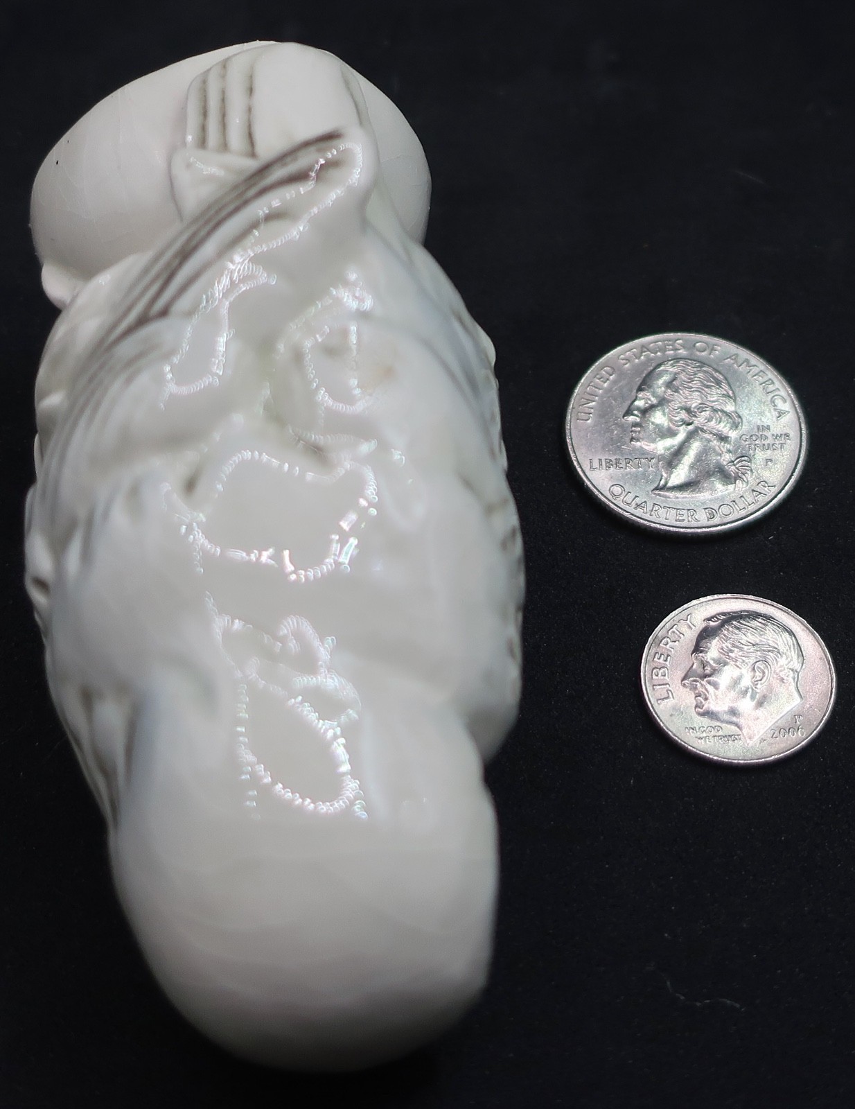 Vintage Goebel W Germany Snowy Owl Bird Porcelain Medium 3″ Tall Figurine