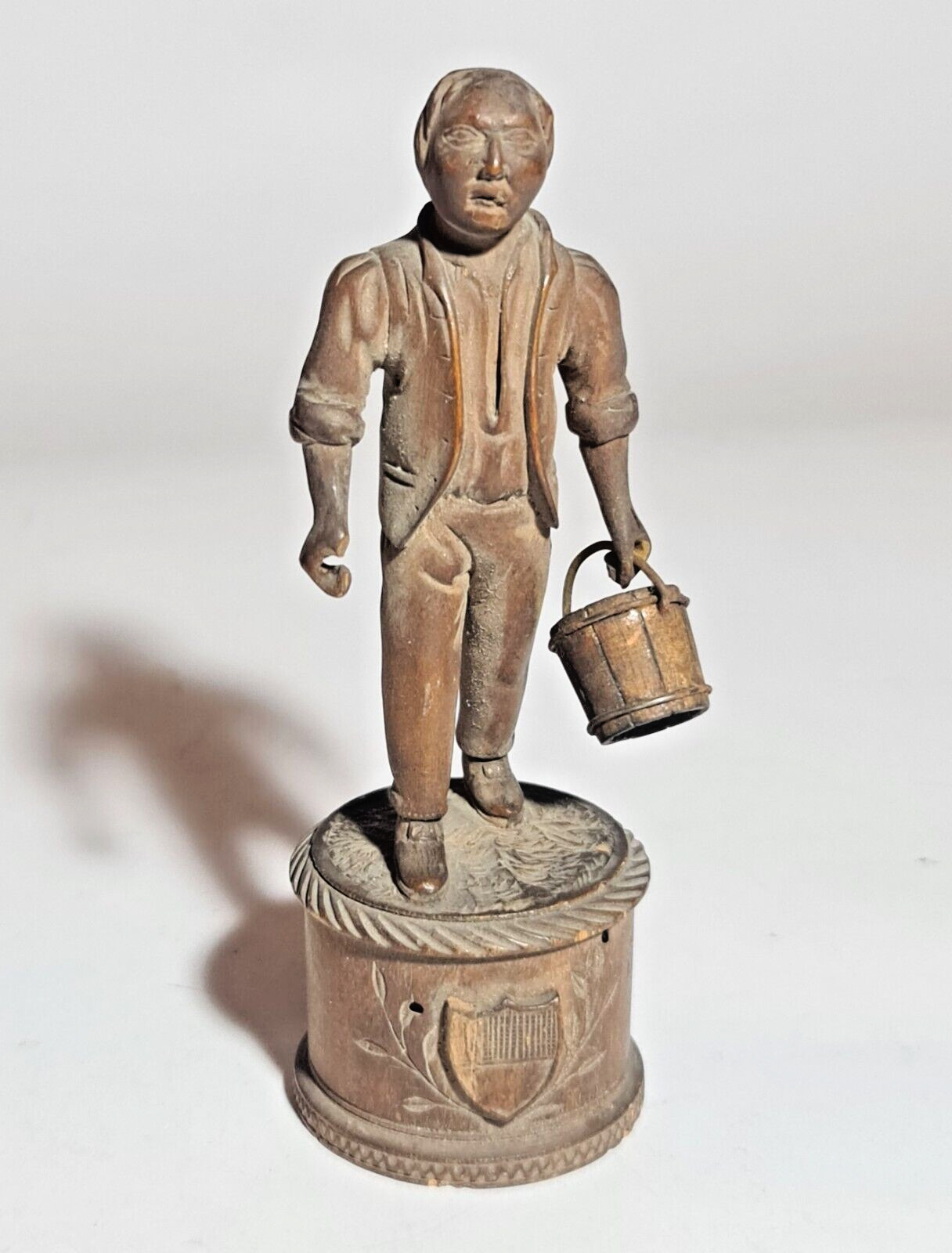 Antique Hand-Carved Biedermeier Figure 1842s