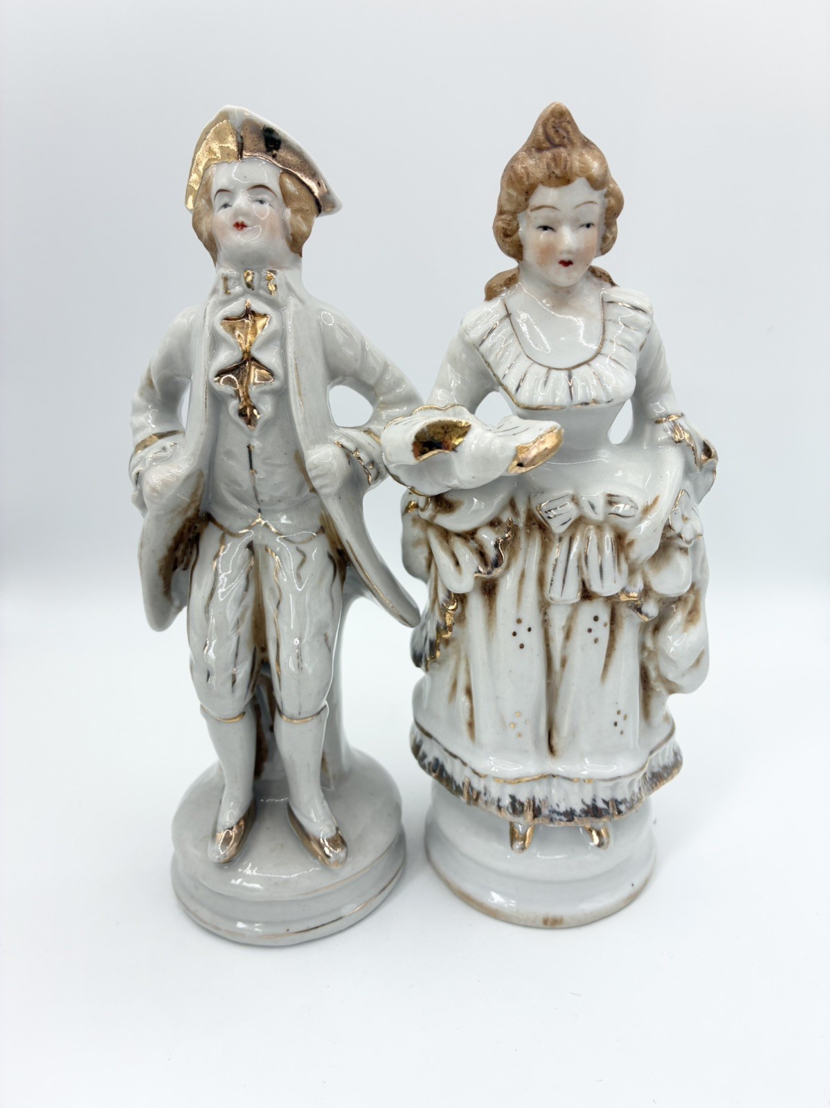 Vintage Made in Japan Porcelain Figurine Colonial Couple Man Women *