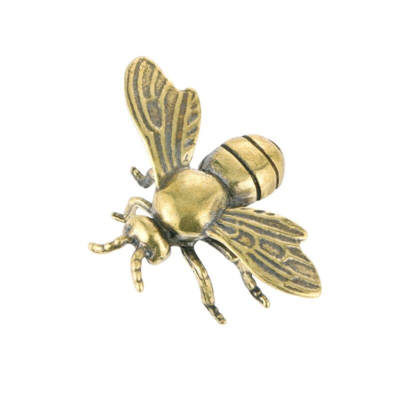 1 Pc Brass Bee Statue Animal Statue Toys Home Office Table Decoration Ornament