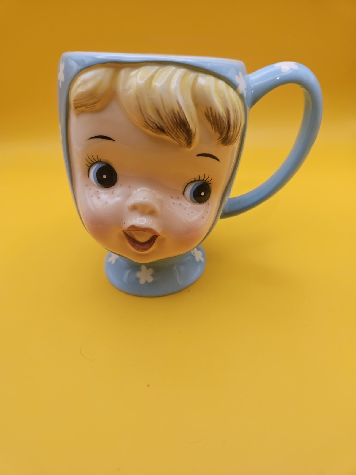 VINTAGE 1950s NAPCO MISS CUTIE PIE BLUE MUGS A3511/BL