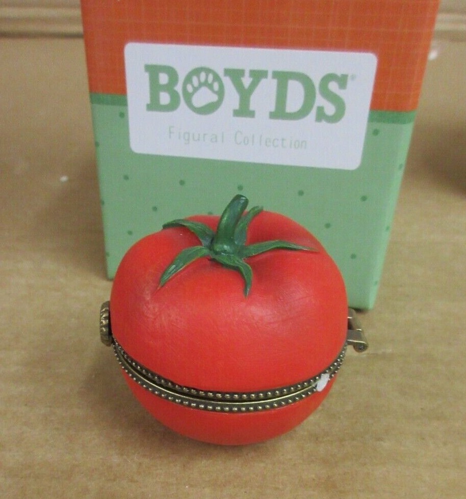 Boyds Bears Resin CHERRY’S TOMATO W/BIG BOY MCNIBBLE 4040519 Treasure Box