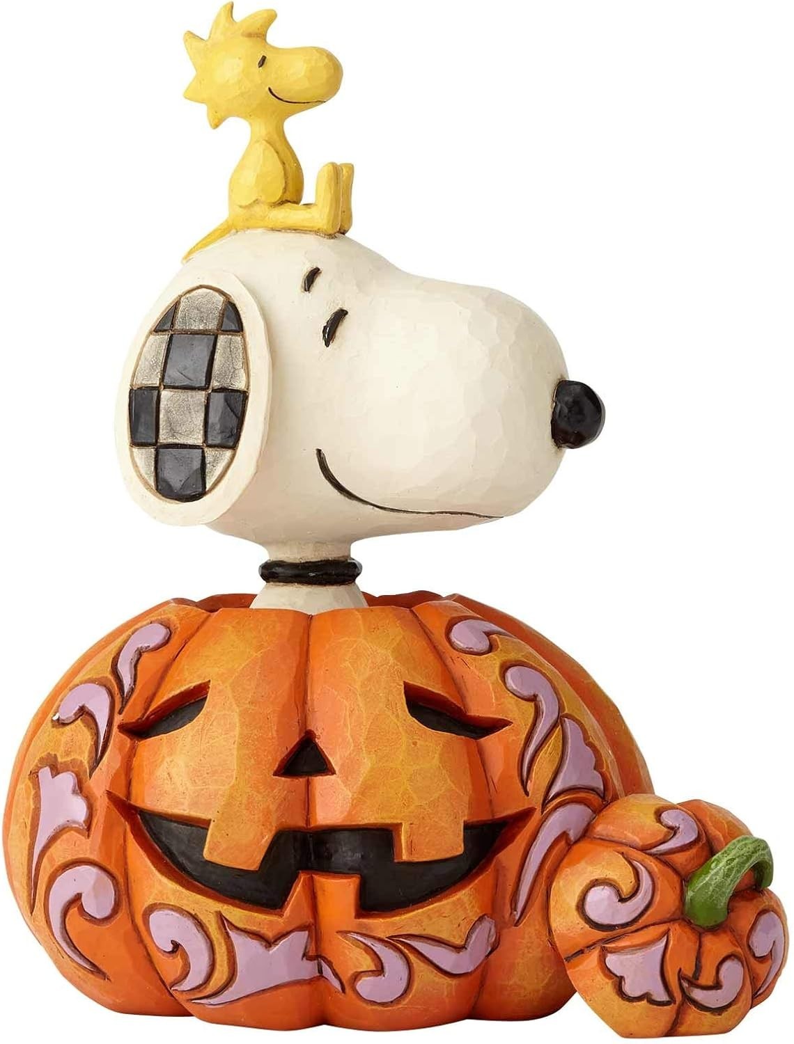 Jim Shore Peanuts Snoopy Woodstock In Pumpkin Halloween Figurine 6000981 NEW T