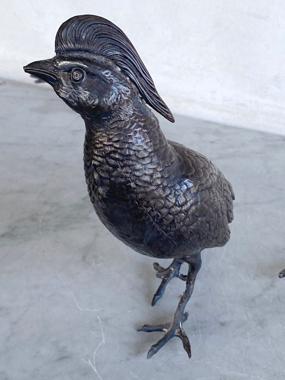 Antique Pair of JENNINGS BROTHERS Pheasant Table Sculpture. Silver Plated JB 246