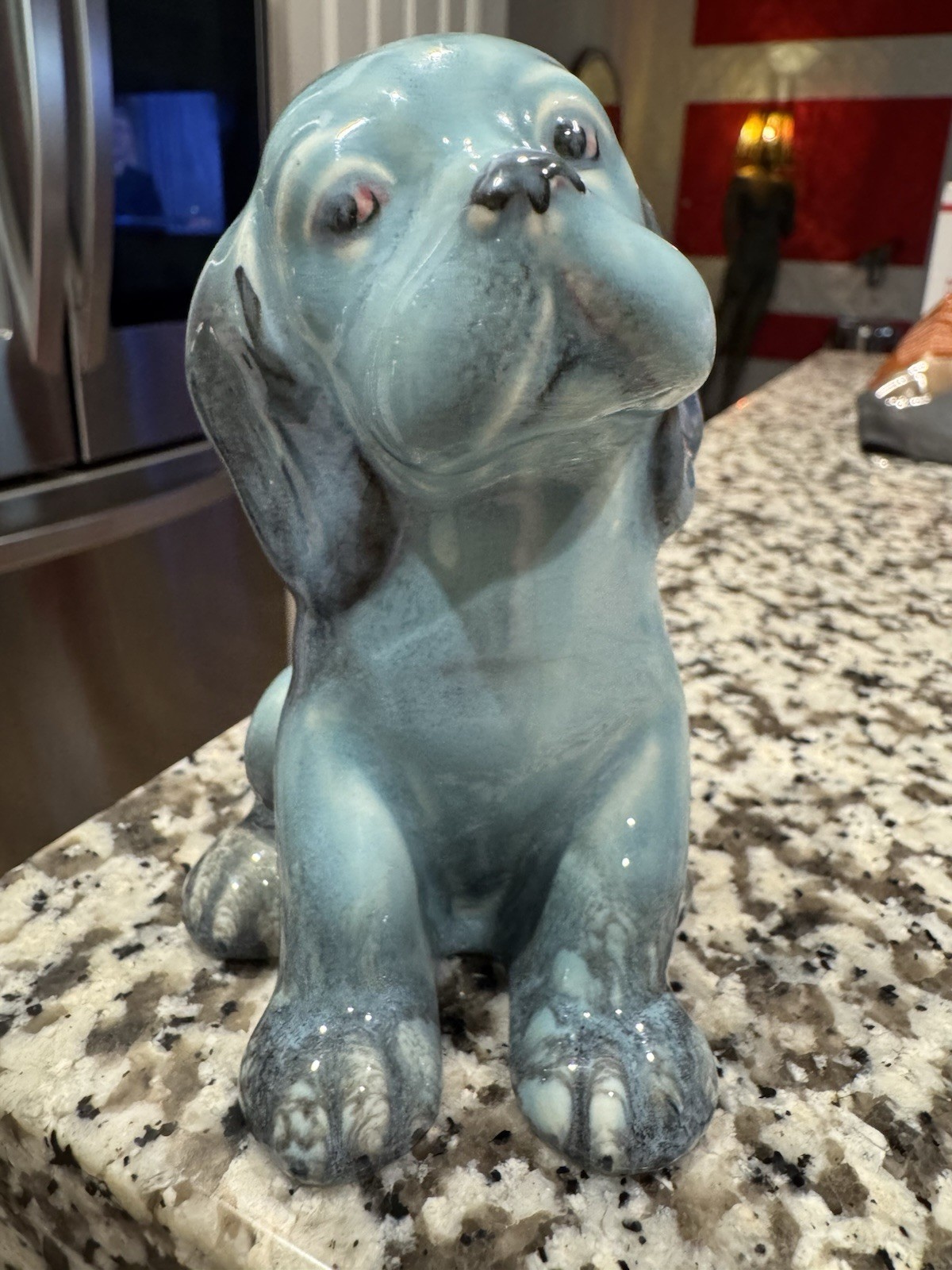 Vintage Beswick England 1936-1969 Blue Lollopy Dog Figurine 4.25″