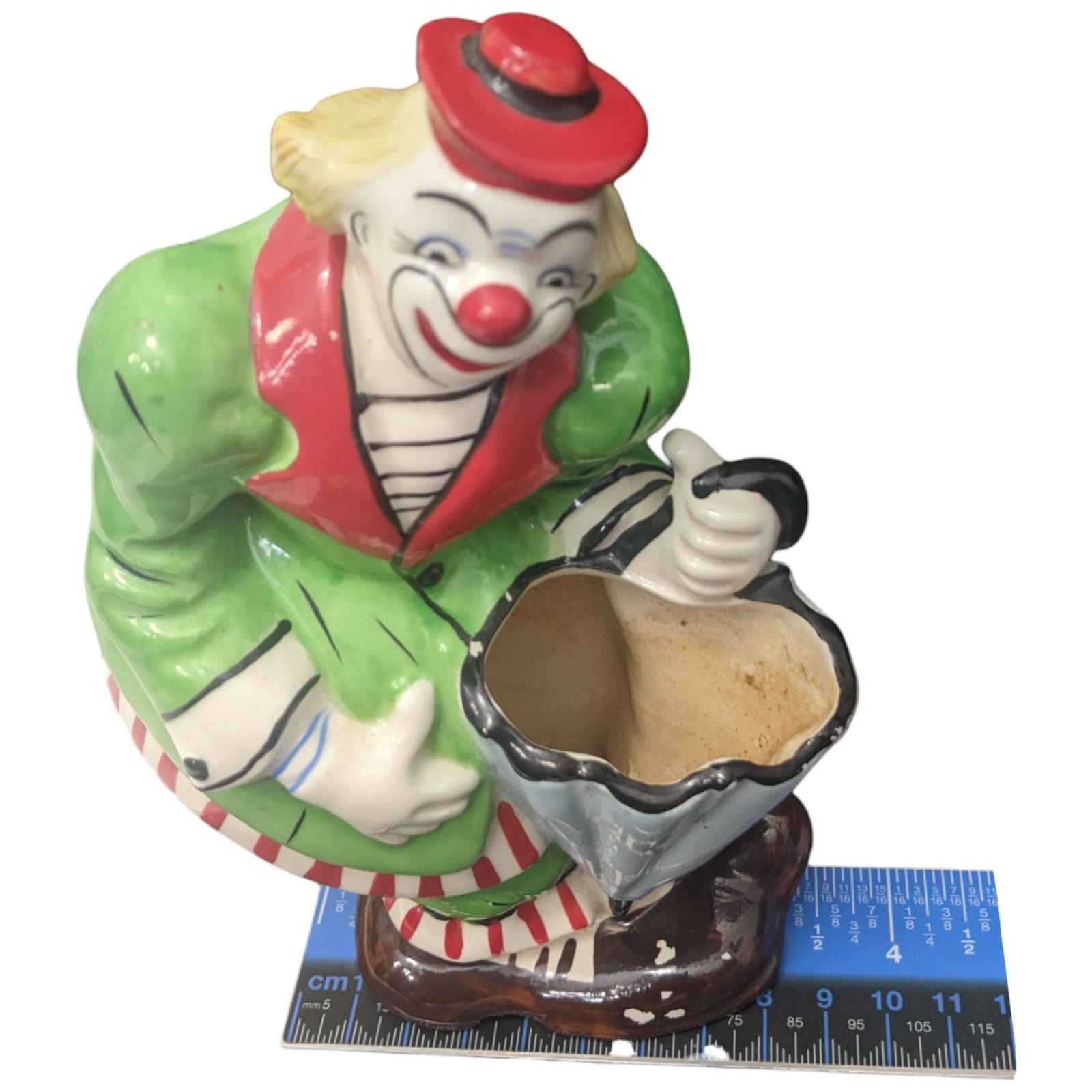Shafford Yona Clown Wall Pocket Vase Umbrella Vtg Midcentury Japan