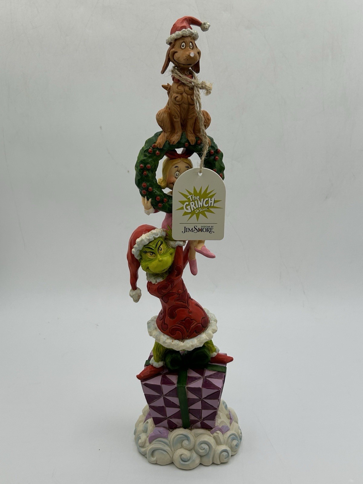MAX’s NOSE BROKEN Jim Shore Stacked Grinch Cindy Lou Max Figurine Dr Seuss 2018