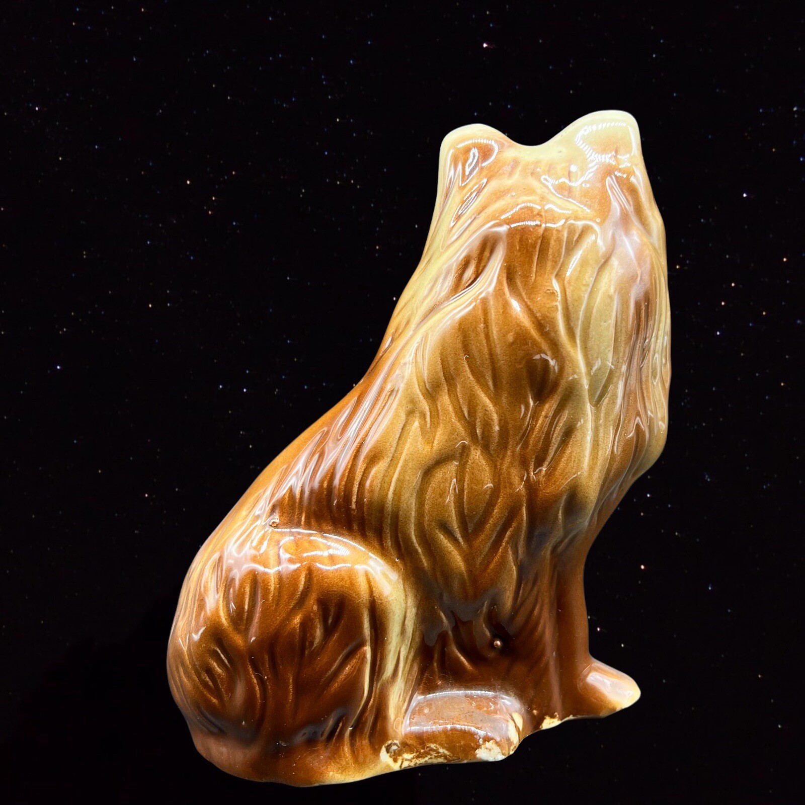 Vintage Ceramic Retriever Figurine Dog Handcrafted Collectibles Brazil 6”T