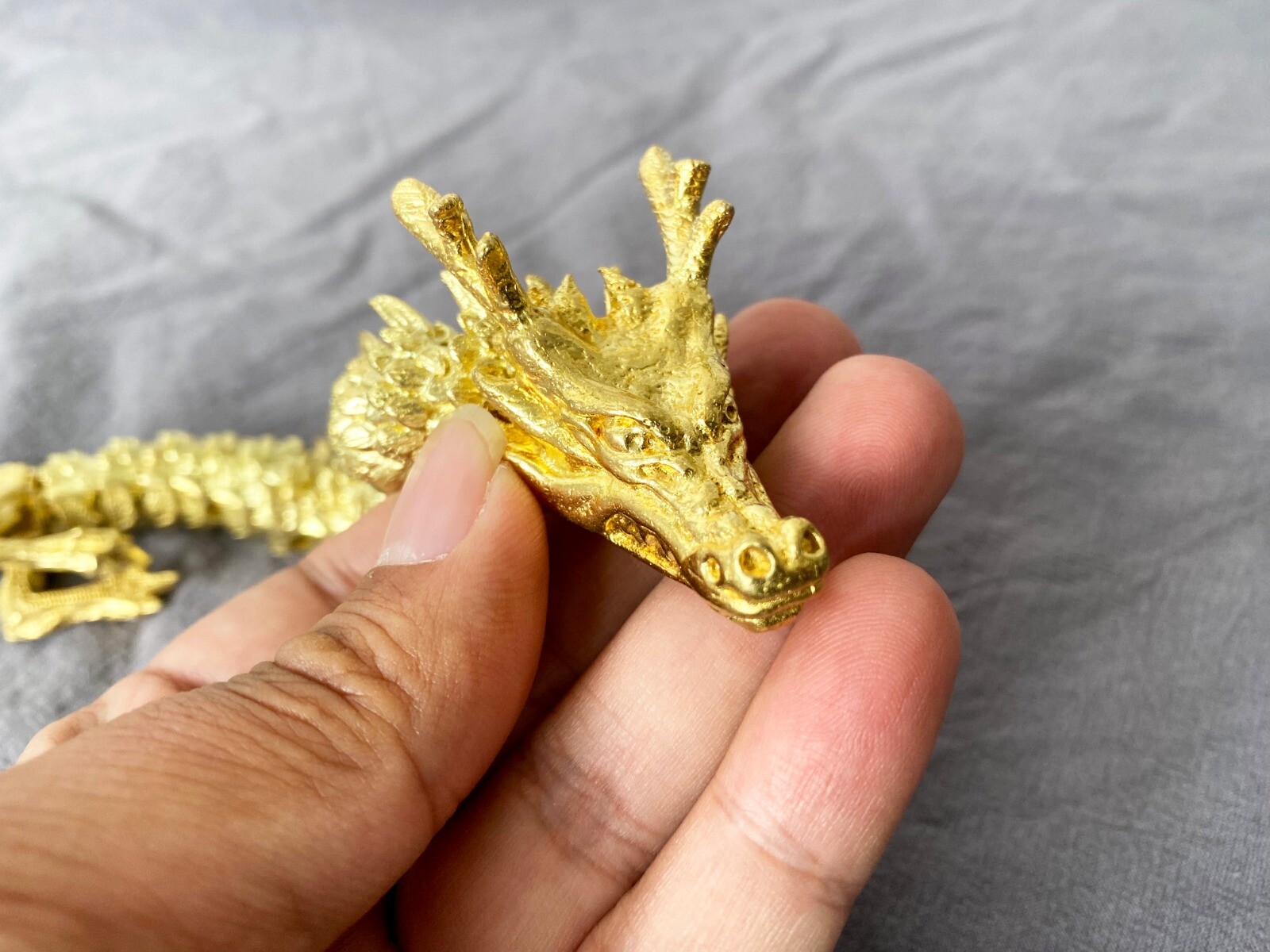 15 in Brass Dragon Figurine Statue Animal Figurines Toys Home Office Decoration’
