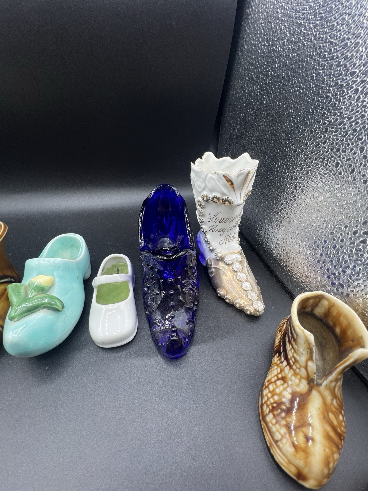 Lot of Vintage Ceramic/Glass Shoes 13 Total