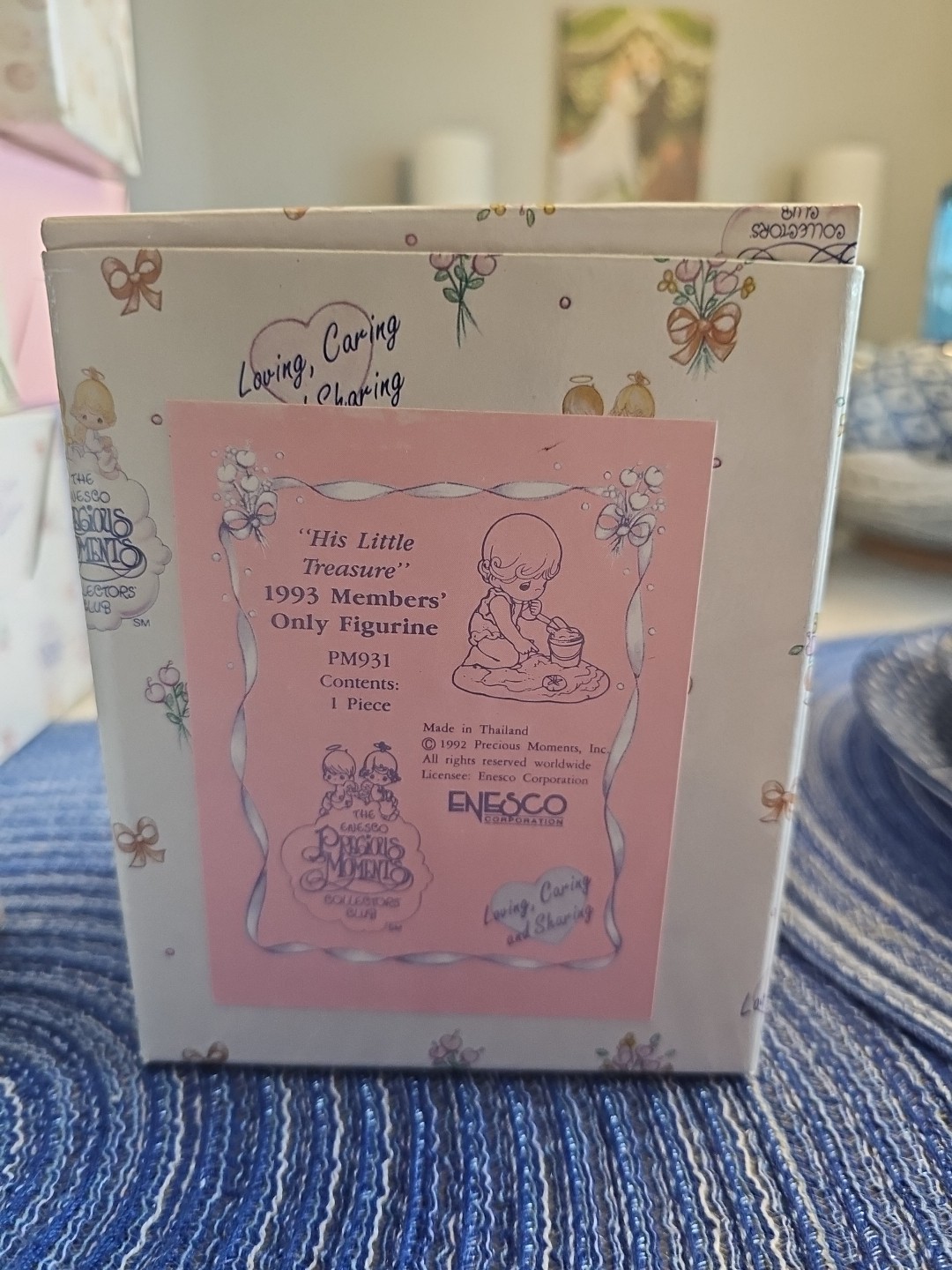 Precious Moments Members Only Figurine PM931 “His Little Treasure” With Box 1993
