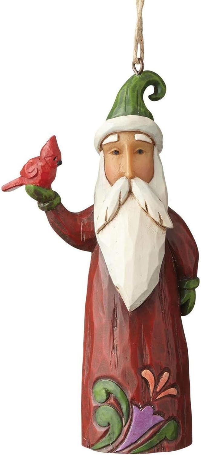 NIB Jim Shore Folklore “Santa with Cardinal” Christmas Ornament #4058772, 2017