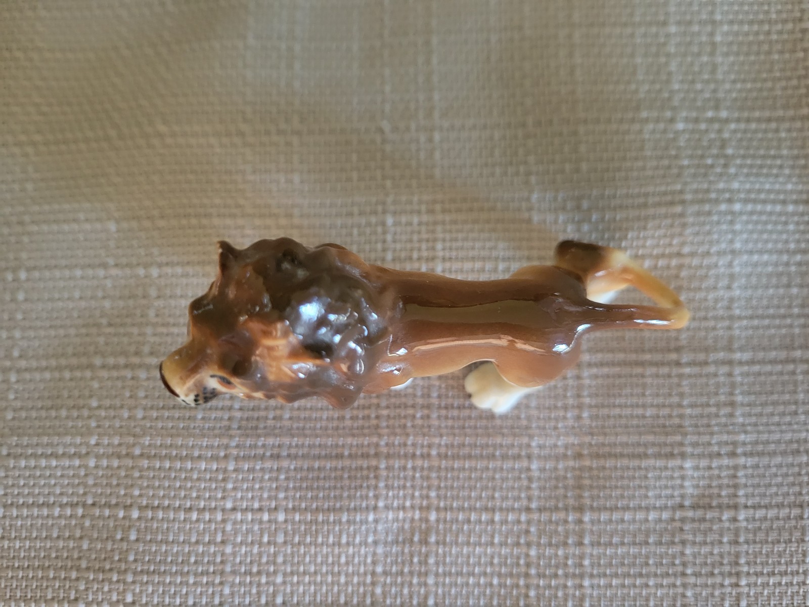 Vintage Norleans Japan Porcelian Lion Figurine Mid Century Ceramic Art Statue
