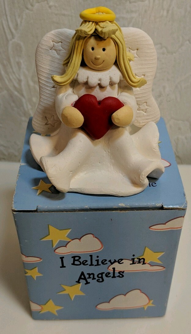 I Believe in Angels “April” Papel Giftware Claydough Figurine