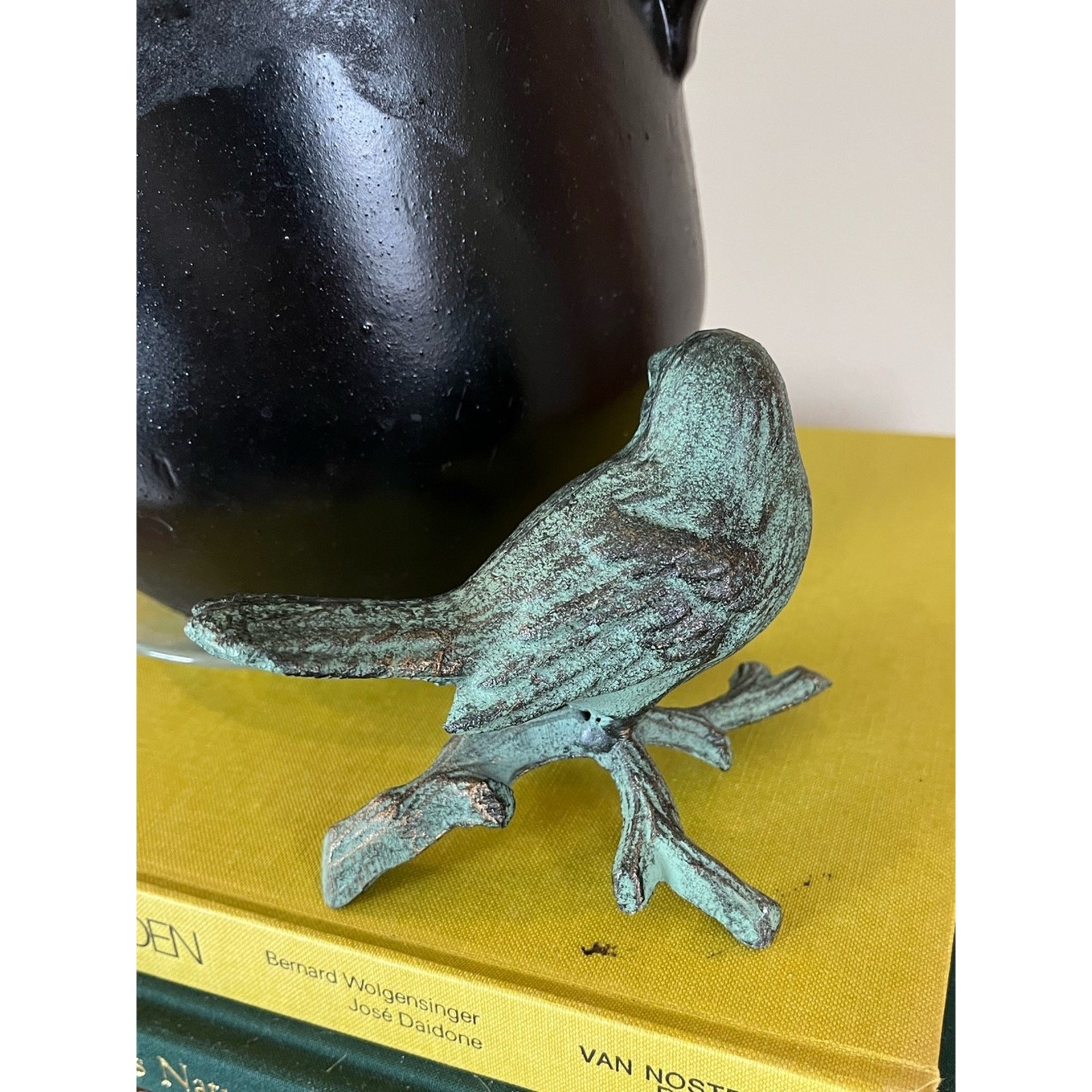Cast Iron Metal Bird on a Branch