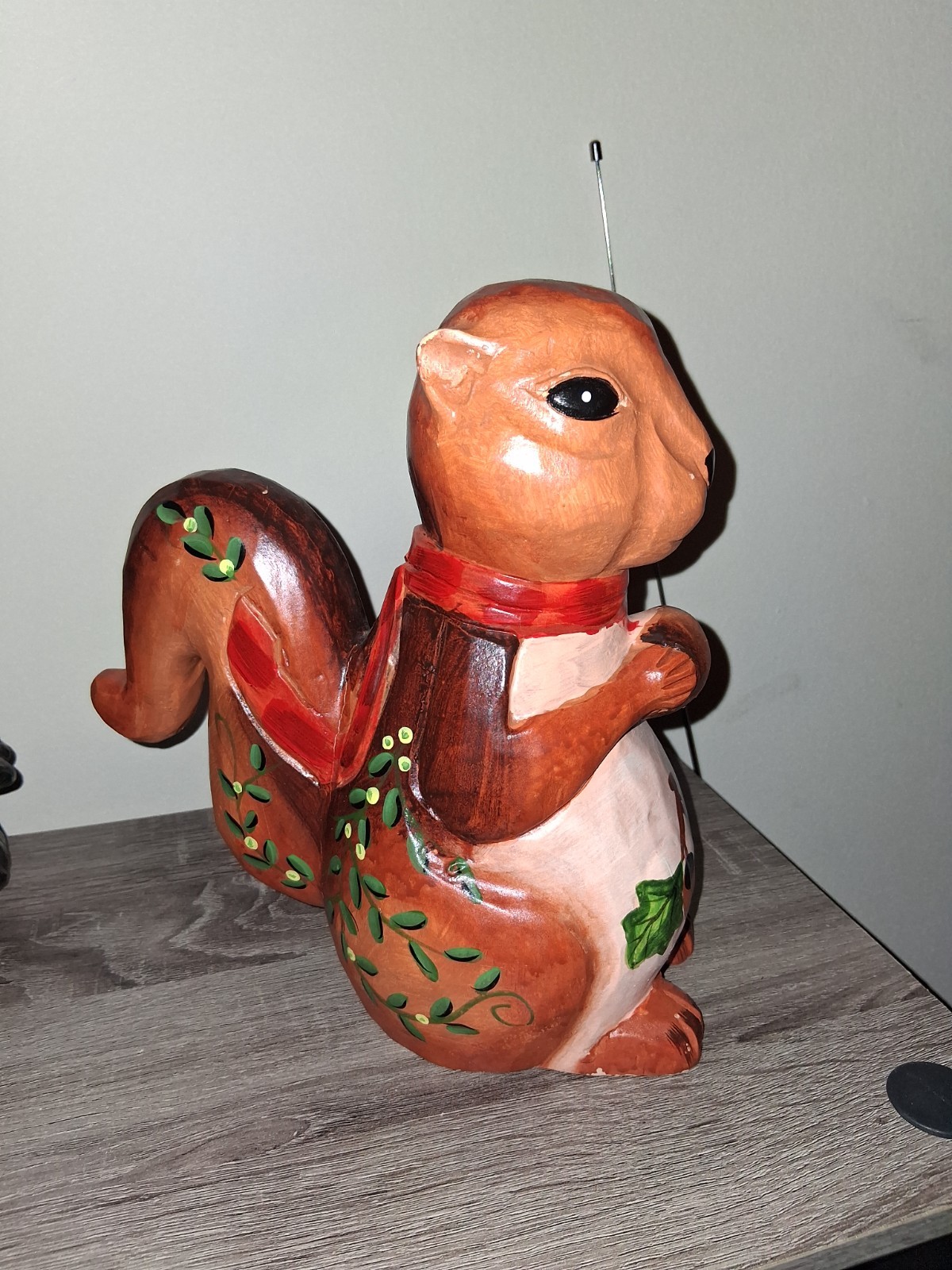 Hand Painted Squirrel 10.25″ Tall Adorable!