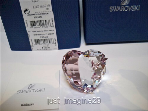 SWAROVSKI MEDIUM LOVE HEART LIGHT AMETHYST 1143412