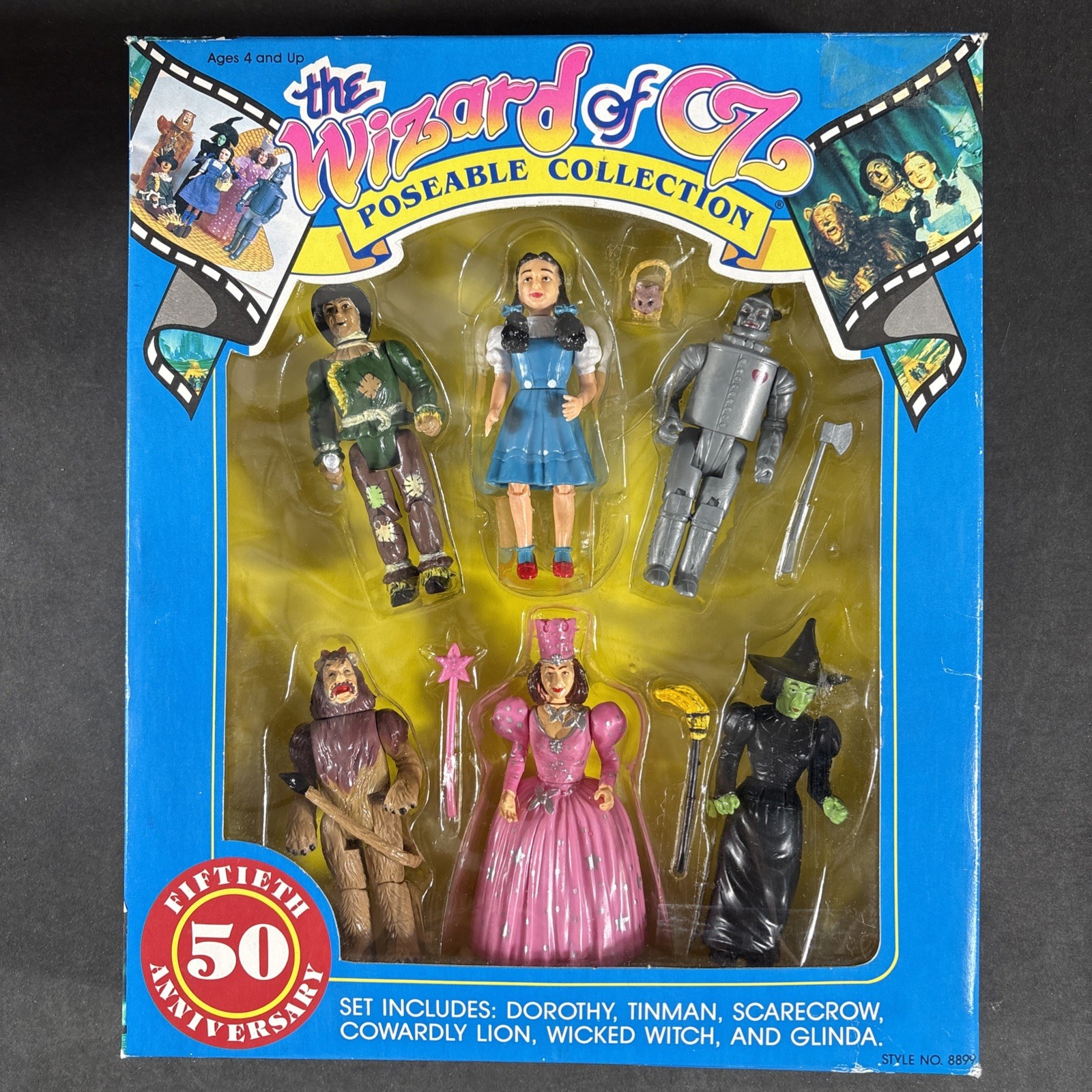 WIZARD OF OZ POSEABLE COLLECTION VINTAGE FIGURE SET 50TH ANNIVERSARY NEW OPEN BO