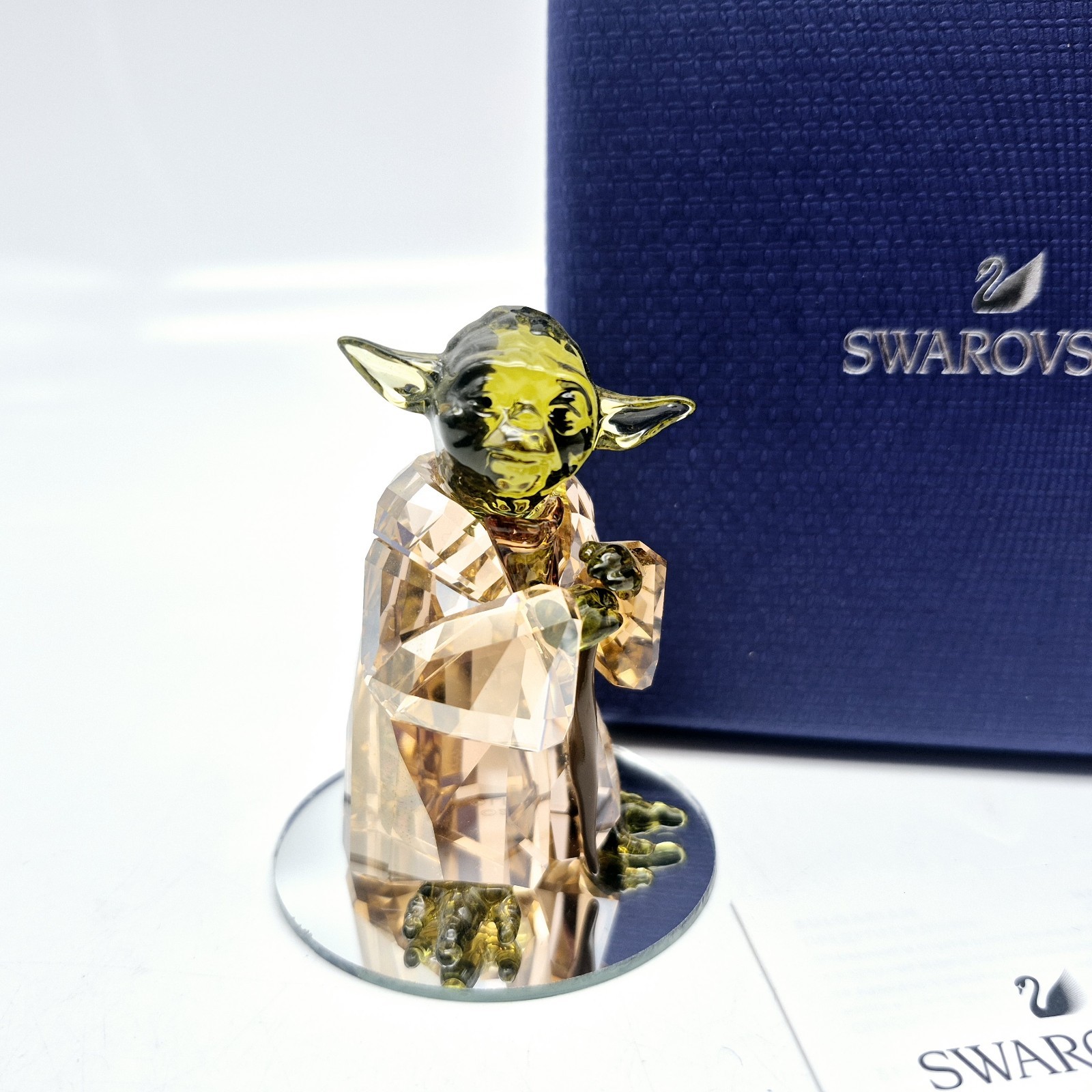 Swarovski Star Wars Yoda Crystal Figurine 5755884 3″ in Box COA Mirror
