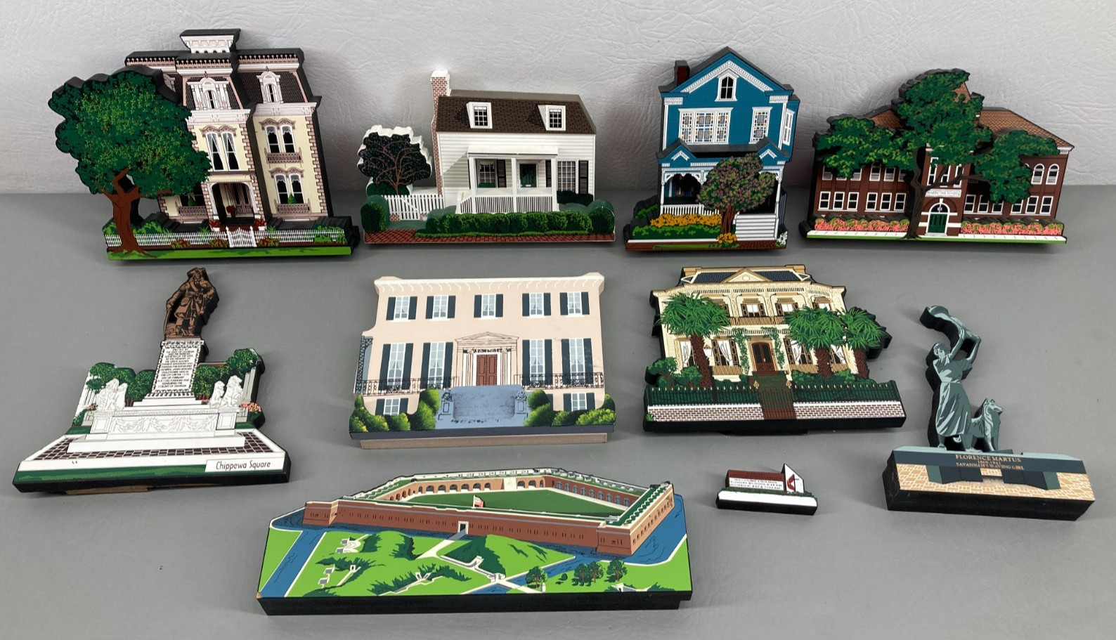 Sheila’s Collectibles Wood Wall Art Lot Savannah Georgia 10 Pieces Vintage