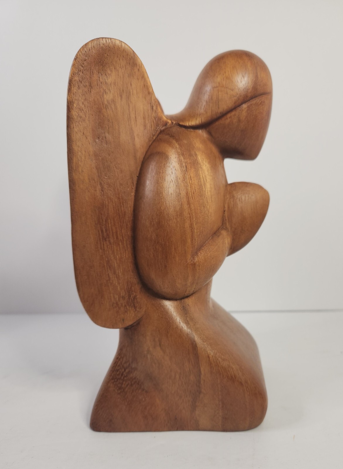 3 Novica Collection Hand Carved Wooden Angels/Watching/Praying/Indonesia