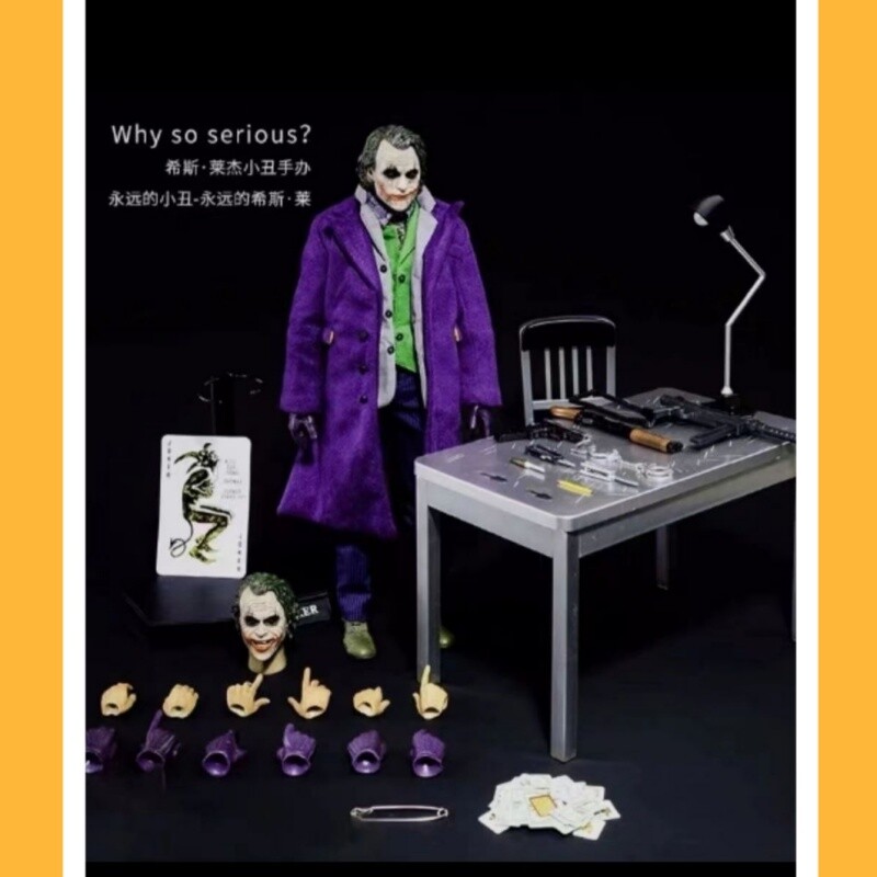 The Dark Knight Joker 3 Figurine Heath Ledger Action Figure Statue Boxed New