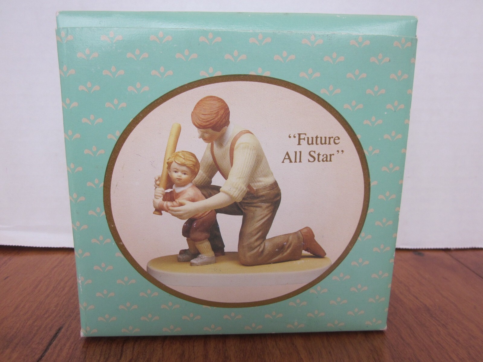 ENESCO 1985 Father and Son Series “FUTURE ALL STAR” Figurine, Original Box, COA