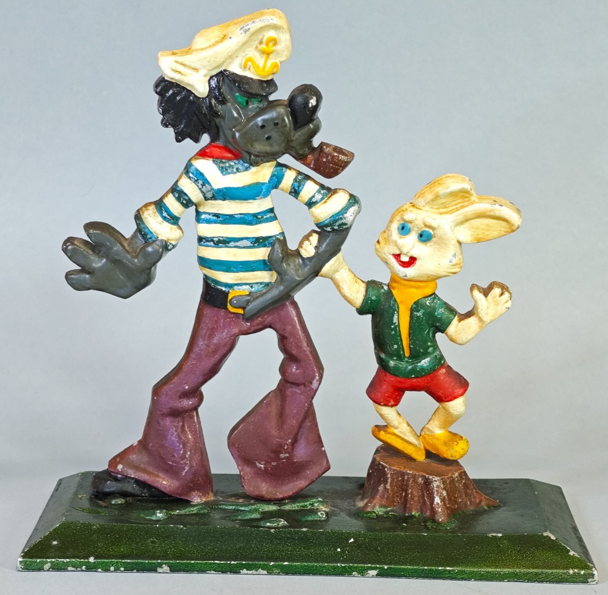 Metal cast figurine “Nu Pogodi!” (Well, Just You Wait!) Soviet USSR vintage 1970
