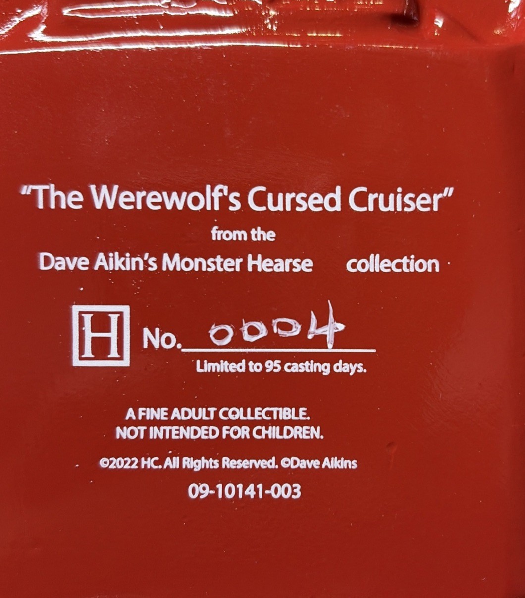 The Werewolfs Cursed Cruiser Hearse by Dave Aikins No Box #0004