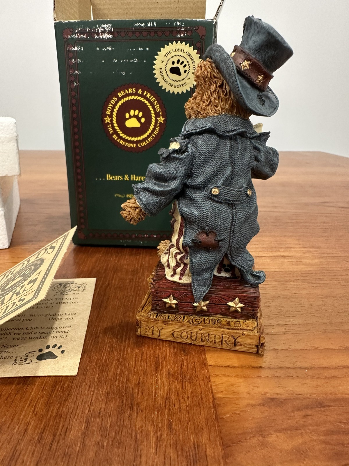 Boyds Bears Uncle Elliot The Head Bean Wants You! Figurine #01996-21 CIB w/ COA