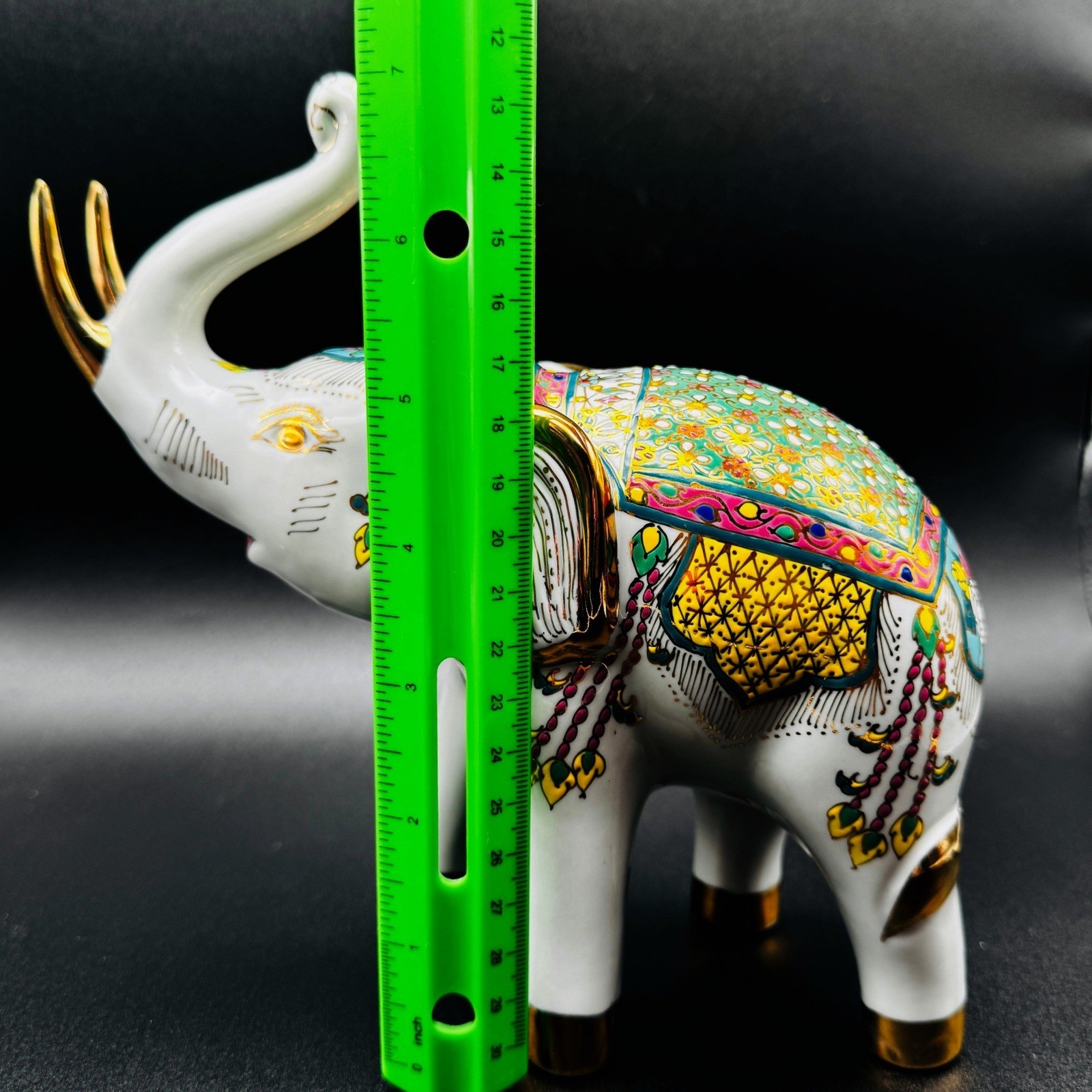Hand Painted Thailand Porcelain Elephant CSD Commando Presentation Box Rare