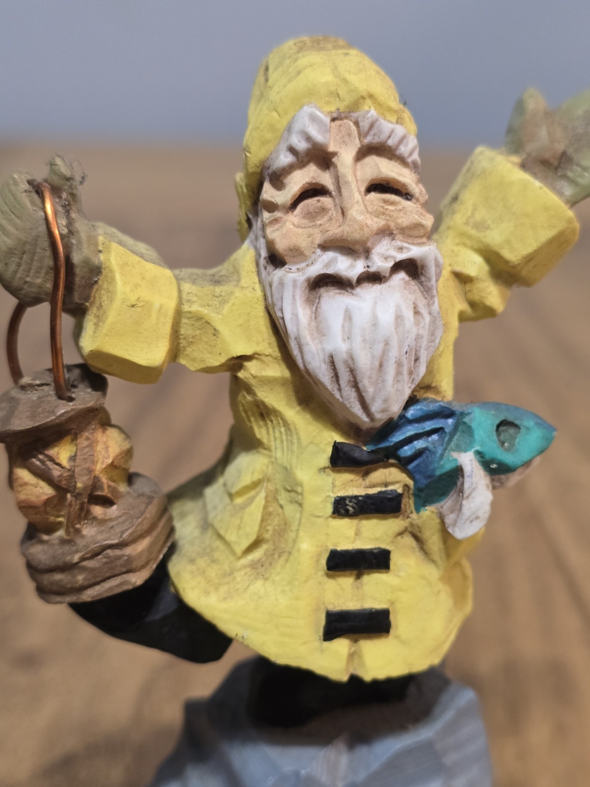 Vtg 1995 David Frykman The Lighthouse Keeper Fisherman Figurine Nautical 4.5″H