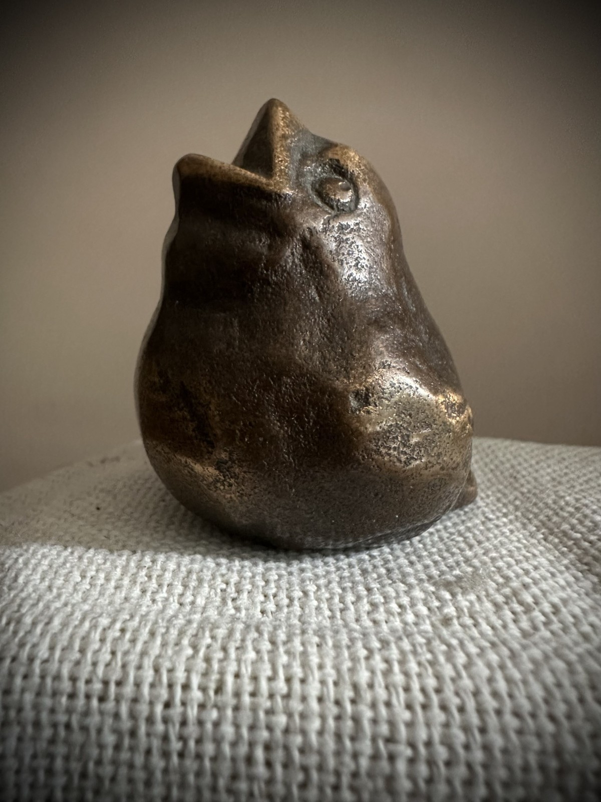 Vintage 1960s Collectible Brutalist Bronze Brass Bird Figurine RSV West Germany