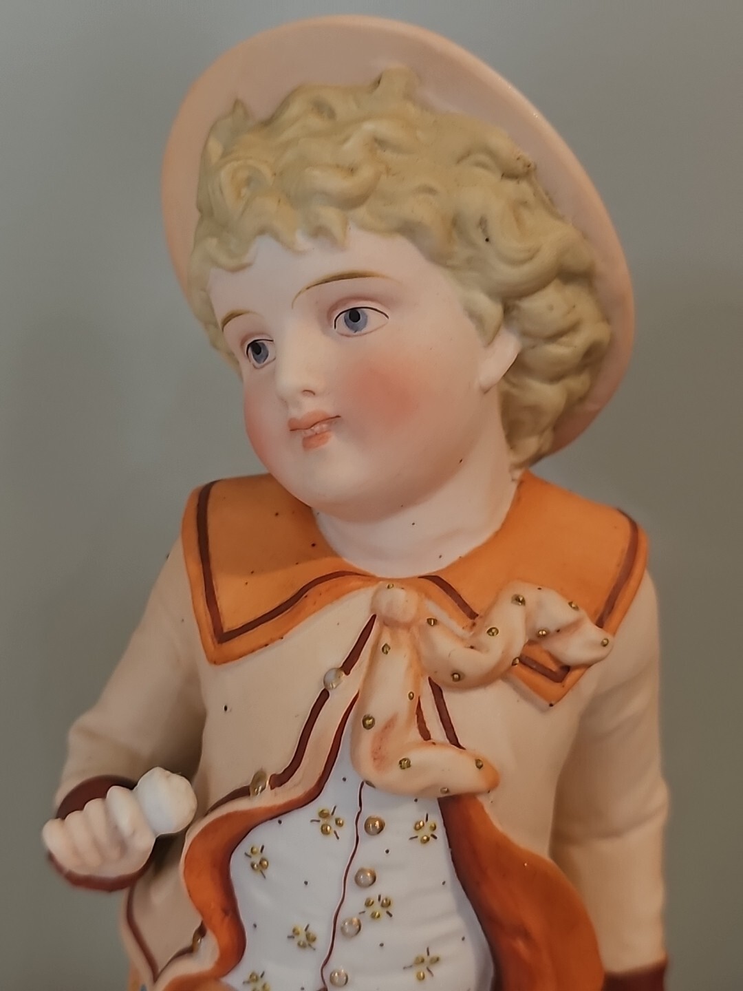 ANTIQUE VICTORIAN BISQUE 12″ GIRL & BOY GEBRUDER HEUBACH 1850-1899 MOLD #4927