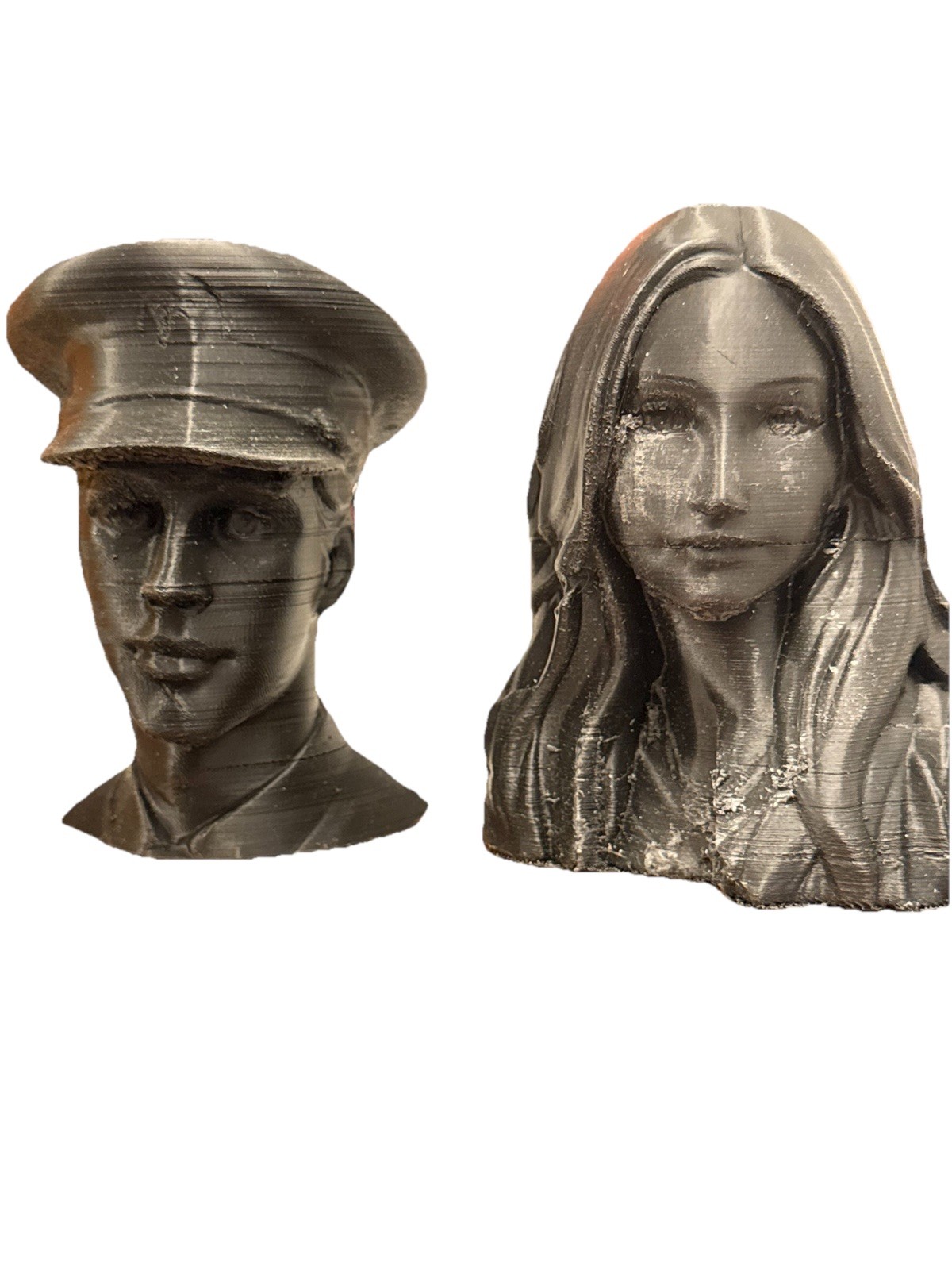 I make custom figurine’s. pictures are just props of my dad and niece.