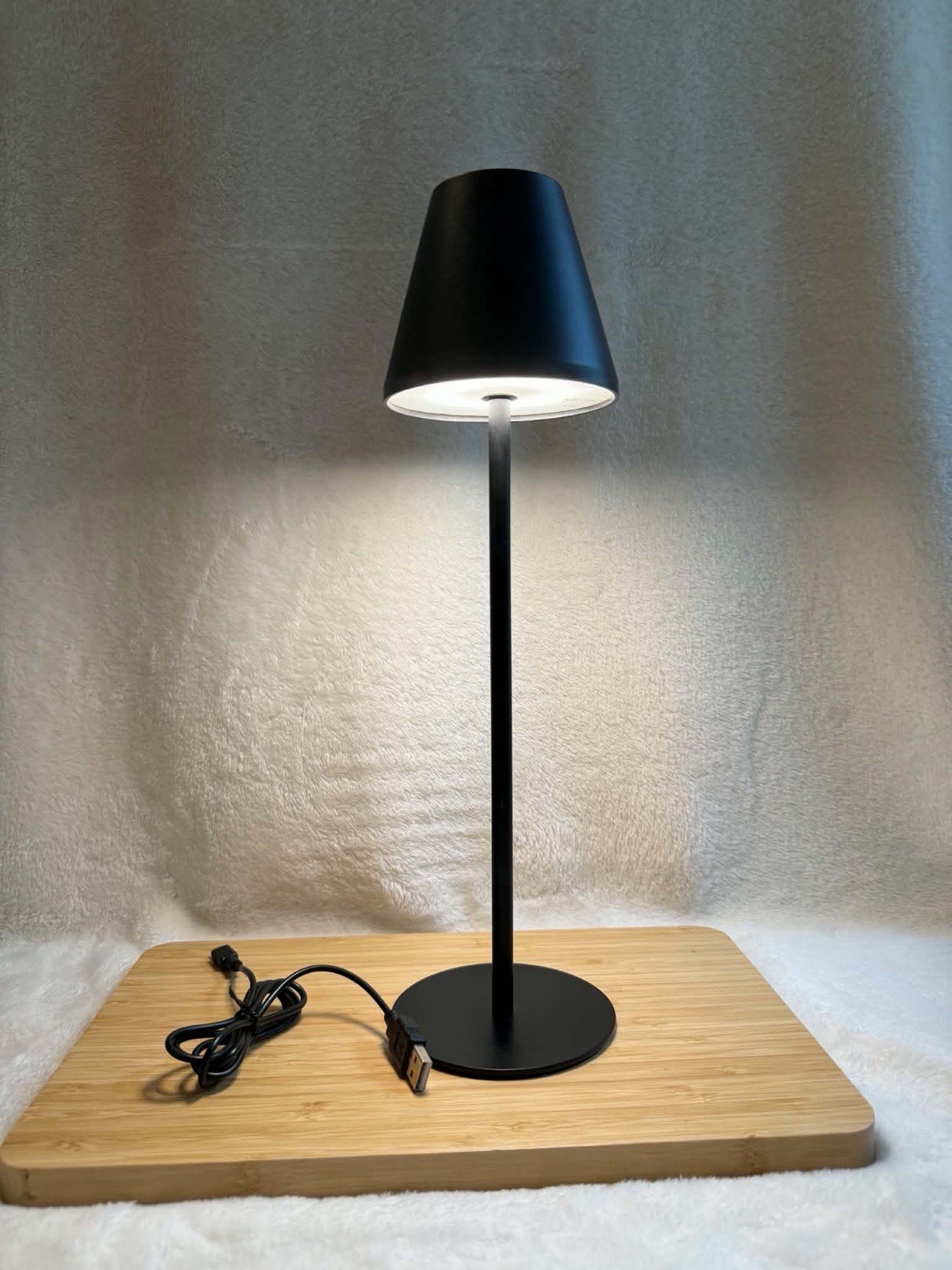 ONEWISH Touch LED Table Lamp Cordless Black Dimmable Modern Accent Night Light