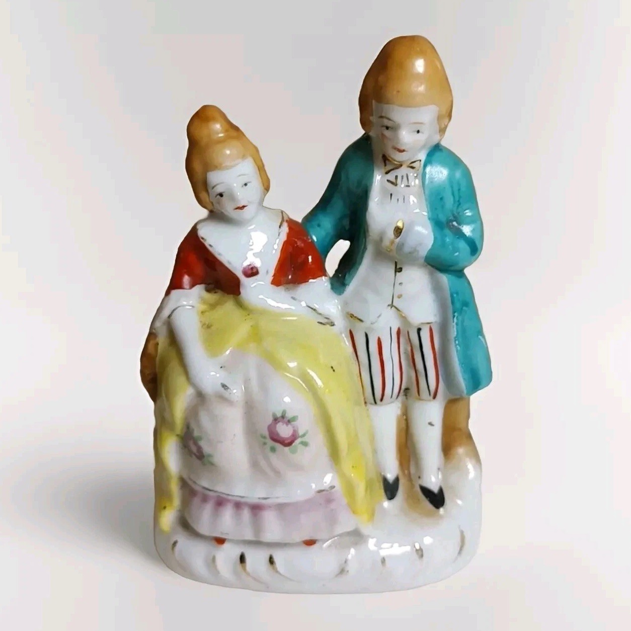 Vintage Occupied Japan Porcelain Figurine Colonial Victorian Courting Couple