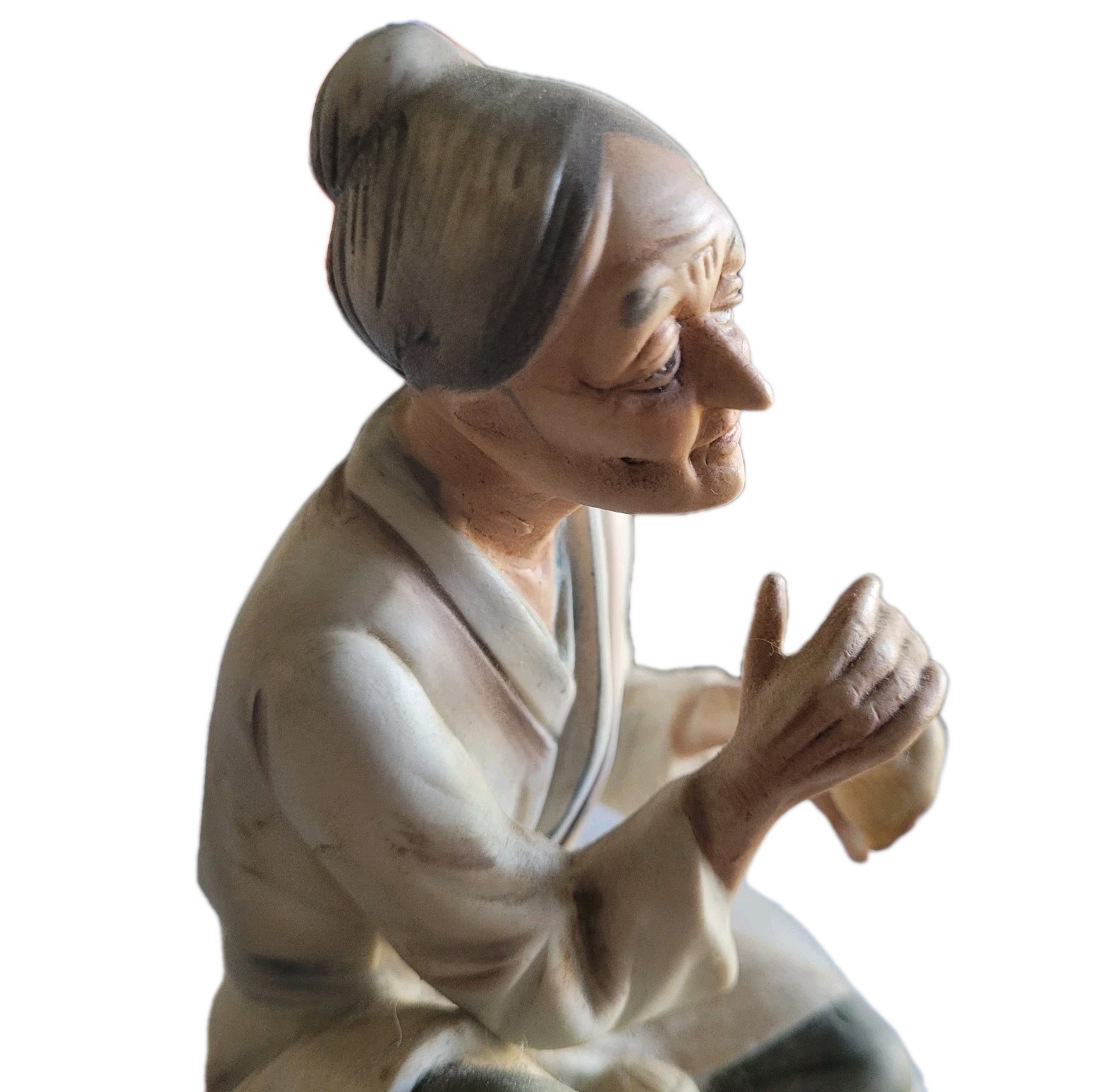 5.5 ” ARDCO FINE QUALITY FIGURINES OLD WOMAN DALLAS BISQUE PORCELAIN Japan #F7