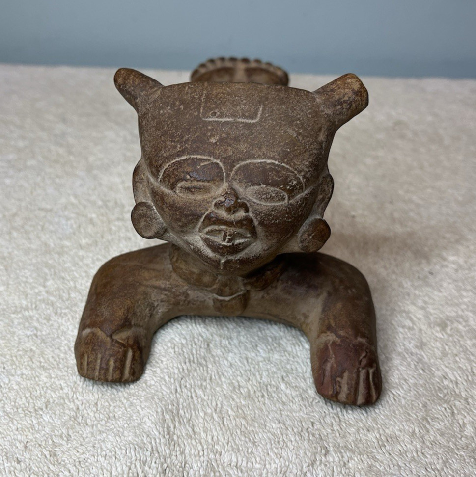 Mayan Aztec Terracotta Figurine American Alva Museum Replica Clay Figure 1968
